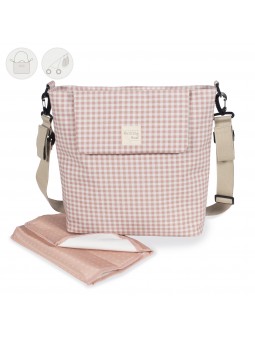 Bolso canastilla Vichy rosa